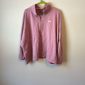 Under armour pull over zip up pink size 1XL